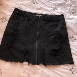 Forever 21 Black Denim Skirt